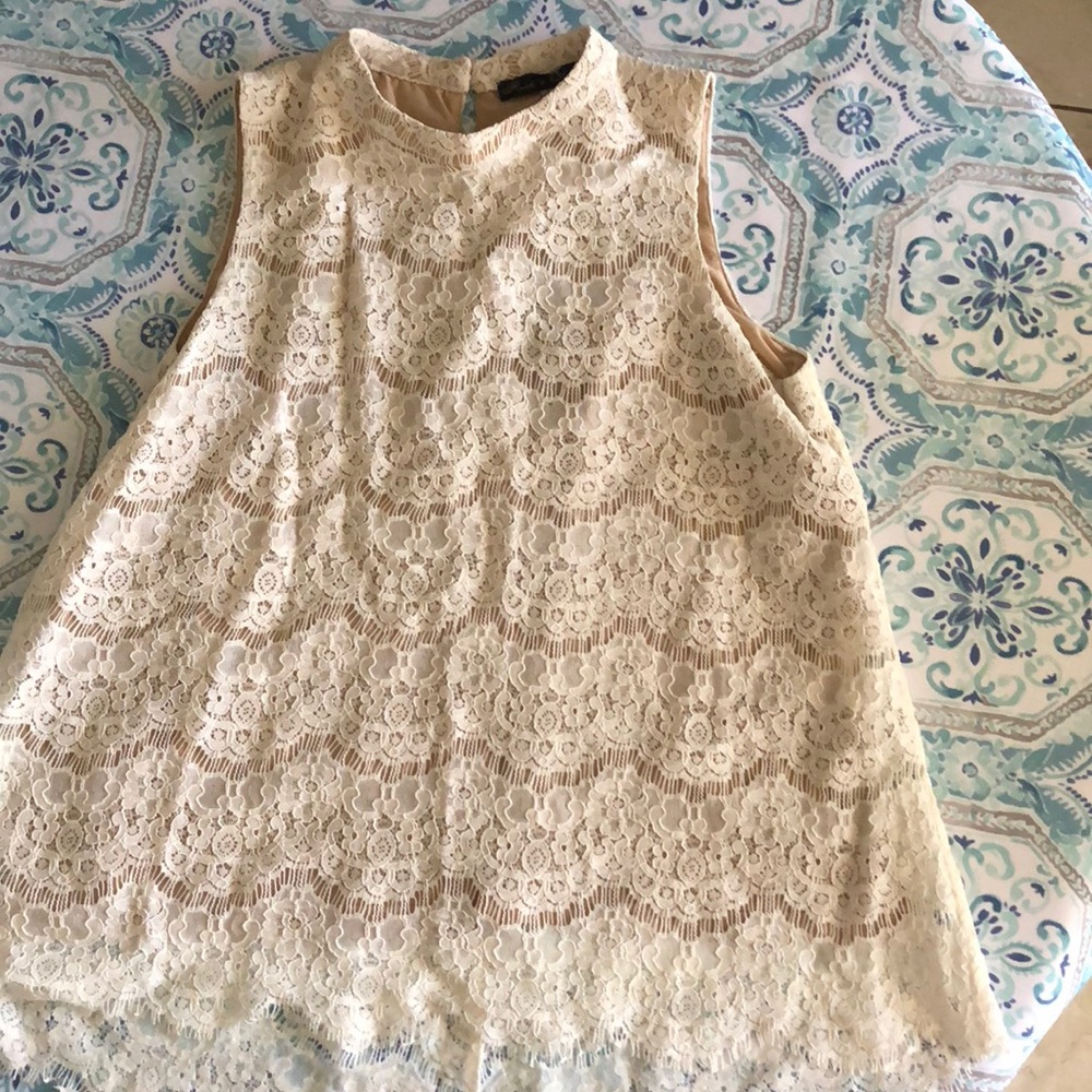 Lace High Low Tank